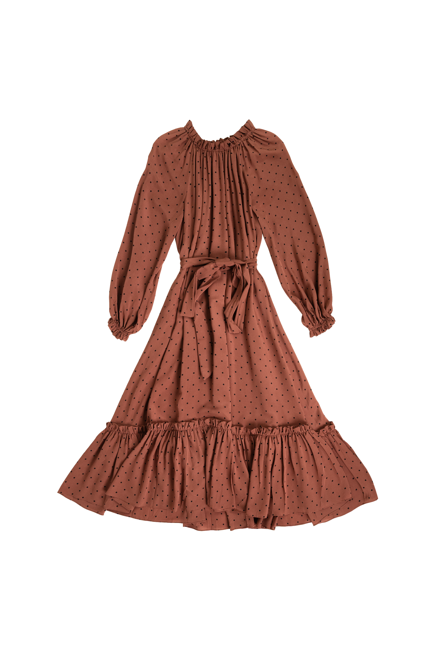 Zimmerman Zippy Swing Dress in Tawny Polka Dot