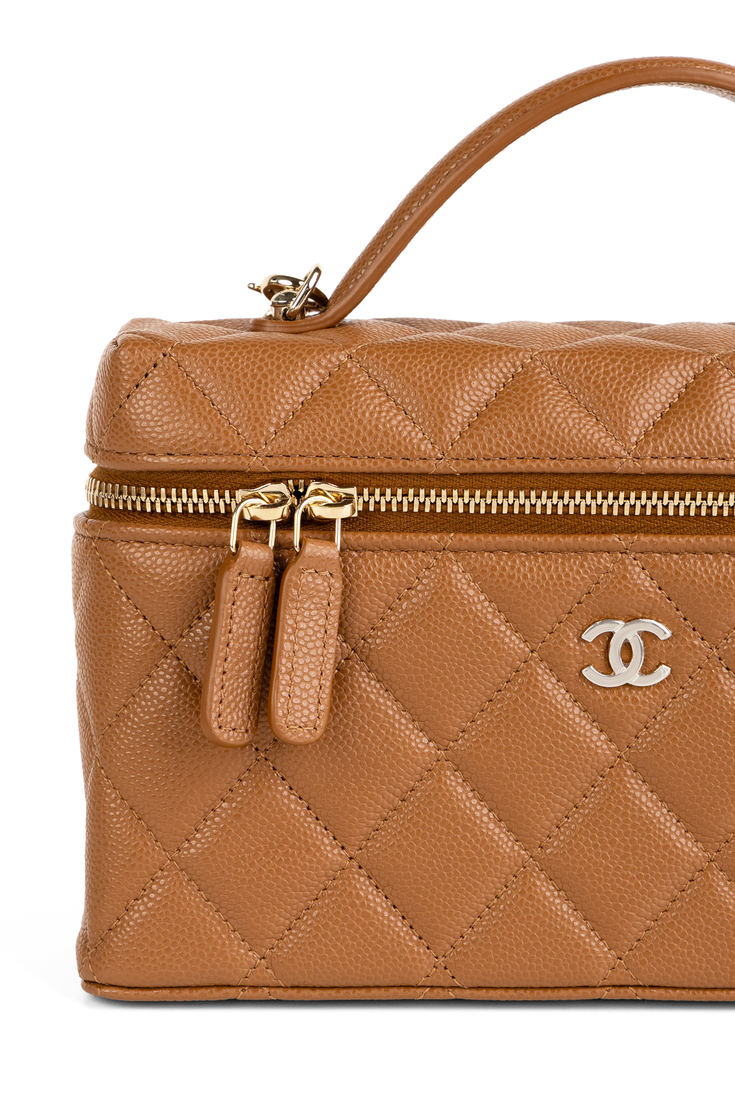 Chanel Vanity Case with Chain in Camel
