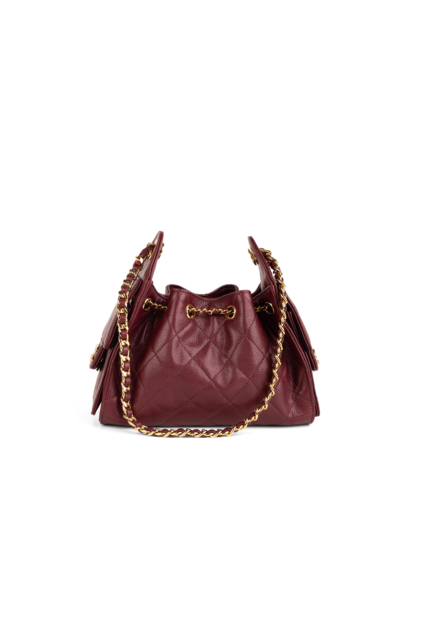 Chanel Mini Hobo 25 Bag in Burgundy