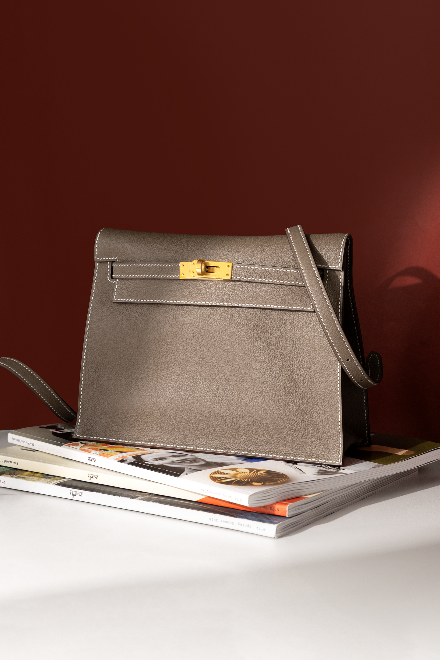 Hermès Kelly Danse Swift Etoupe with GHW