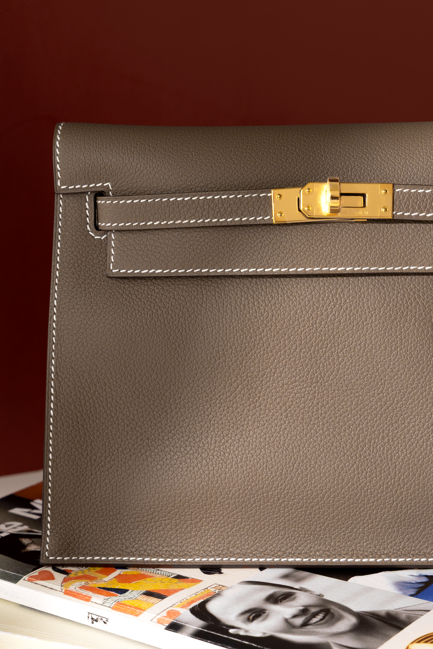 Hermès Kelly Danse Swift Etoupe with GHW