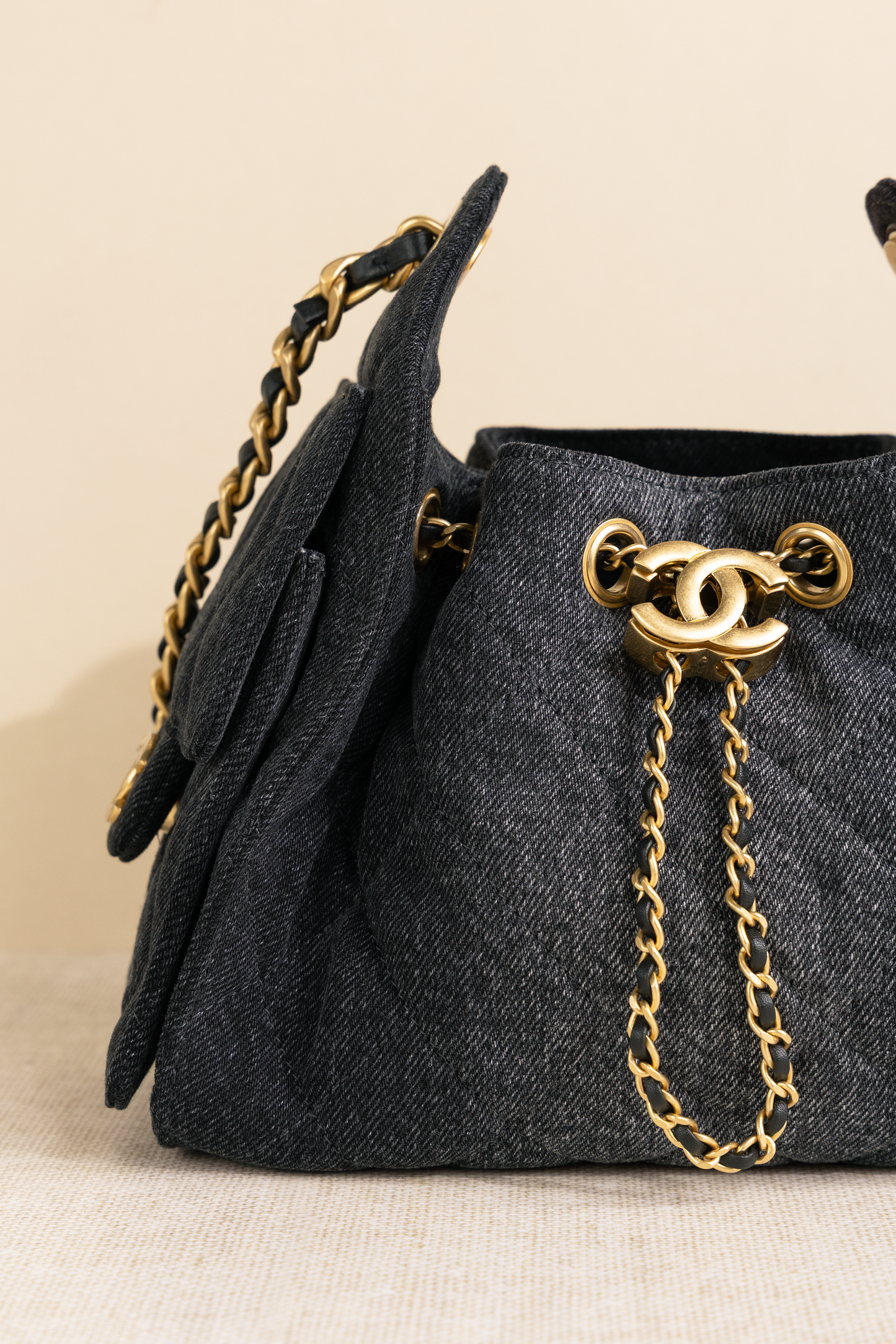 Chanel Mini Hobo 25 Bag in Dark Denim
