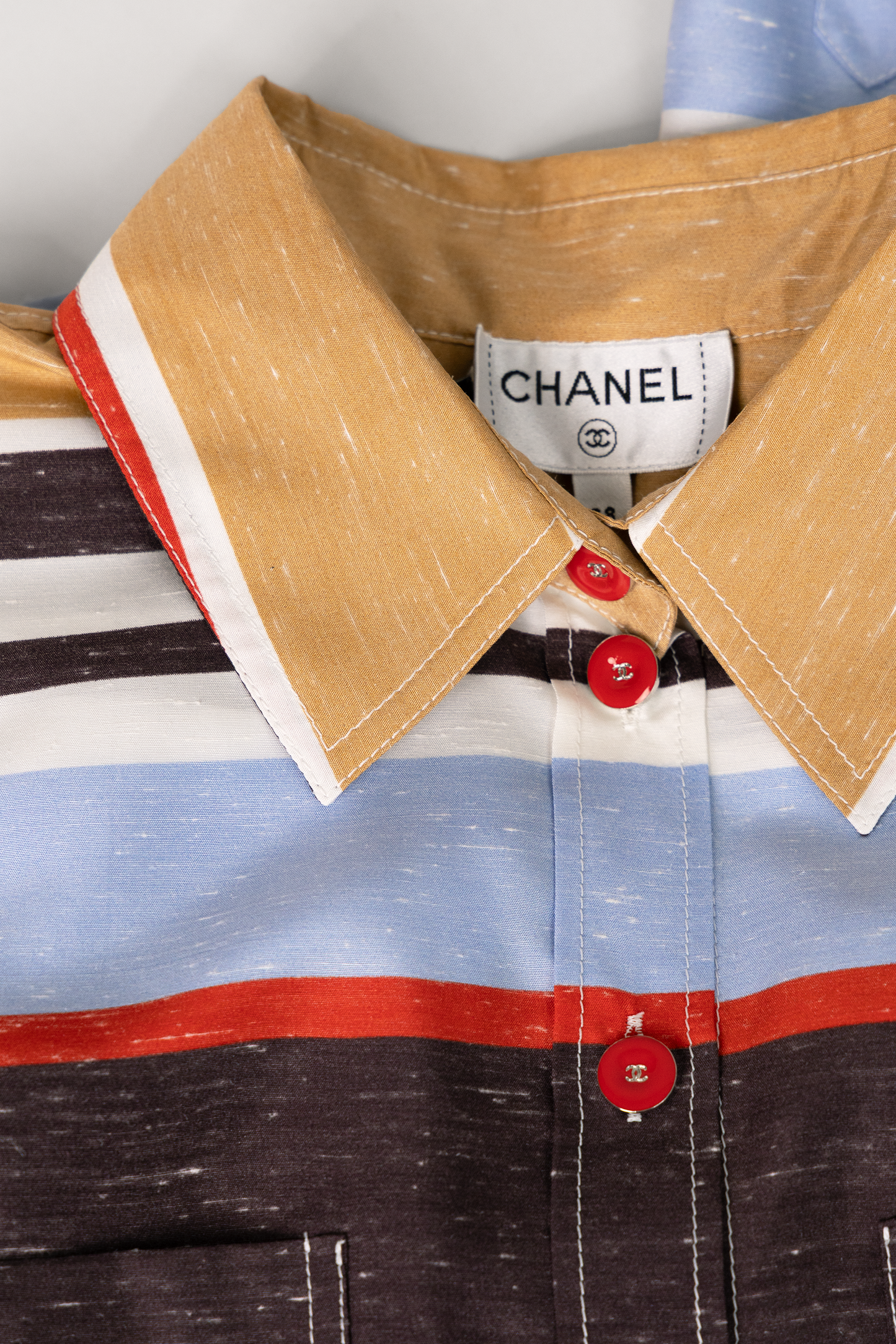 Chanel Striped Multicolor Top