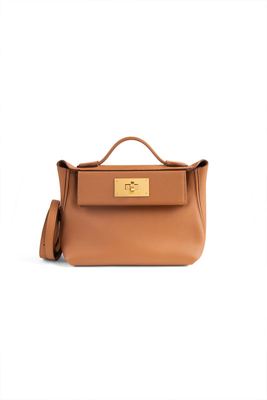 Hermès Mini 24/24 Evercolor Gold GHW