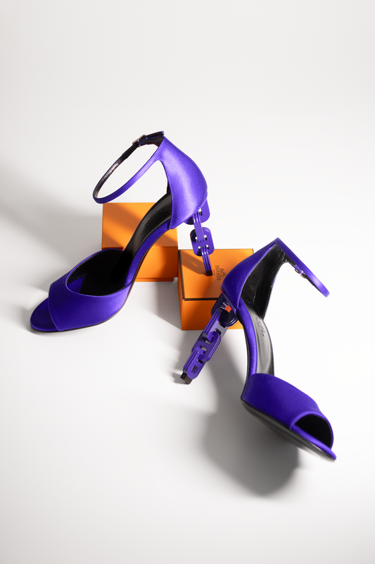 Hermès Miracle 100 Sandals in Violet Zinzolin