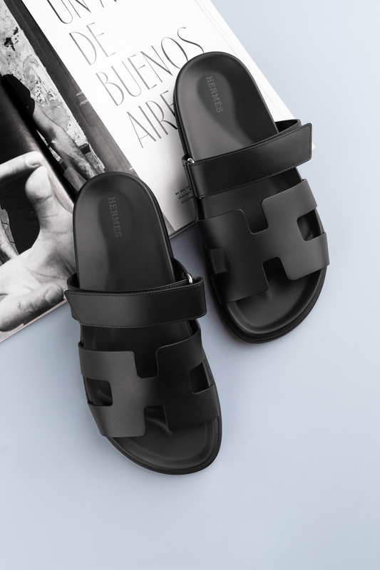 Hermès Black Chypre Sandals