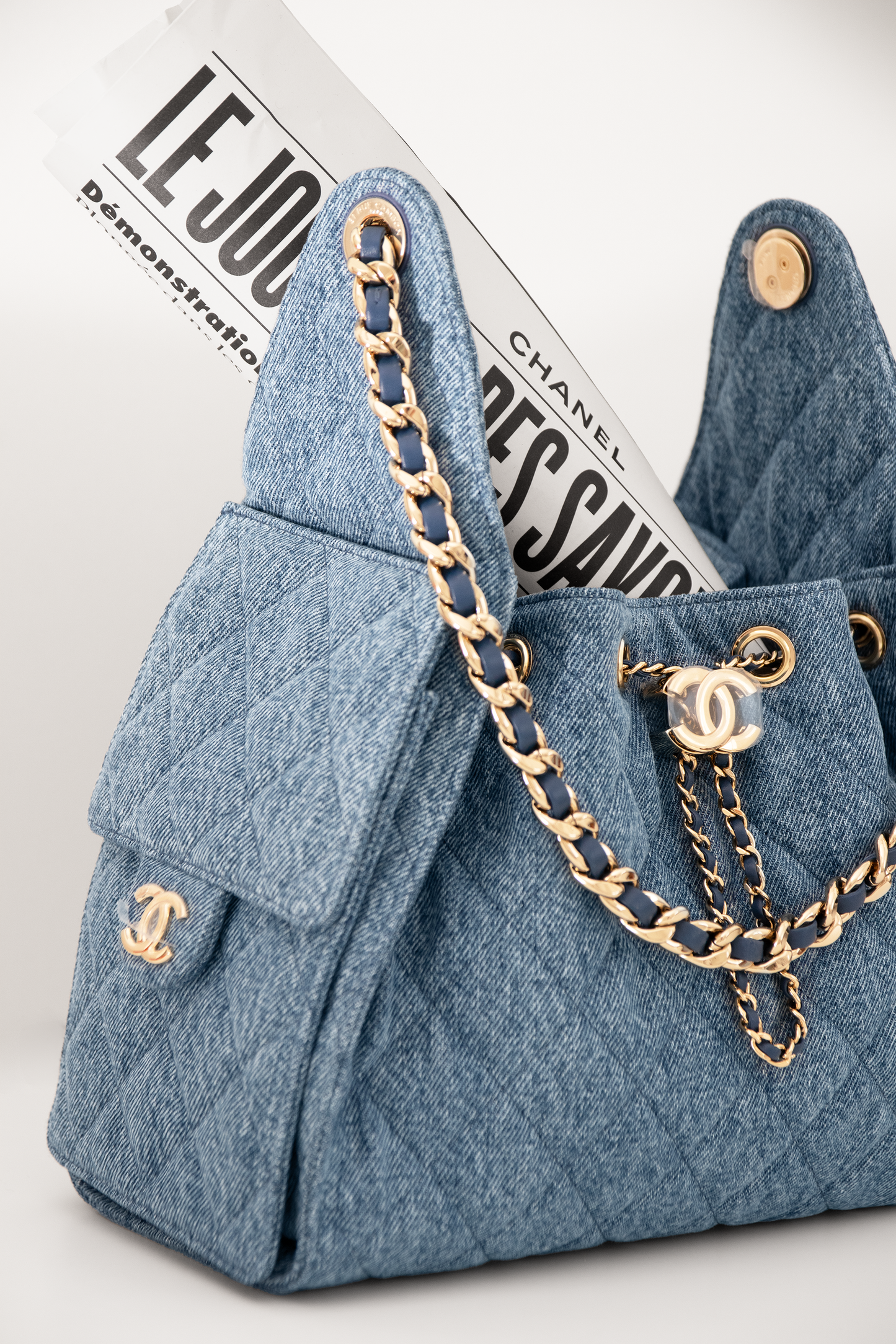 Chanel Small Denim Hobo 25 Bag