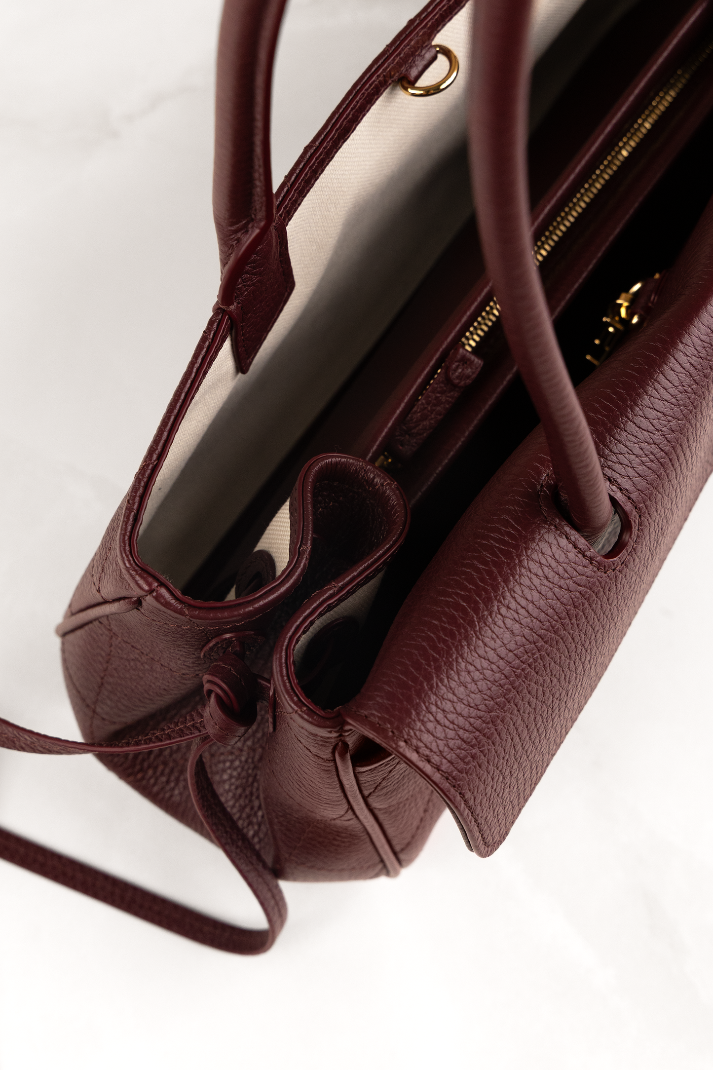Chanel Small Shopping Bag in Dark Burgundy