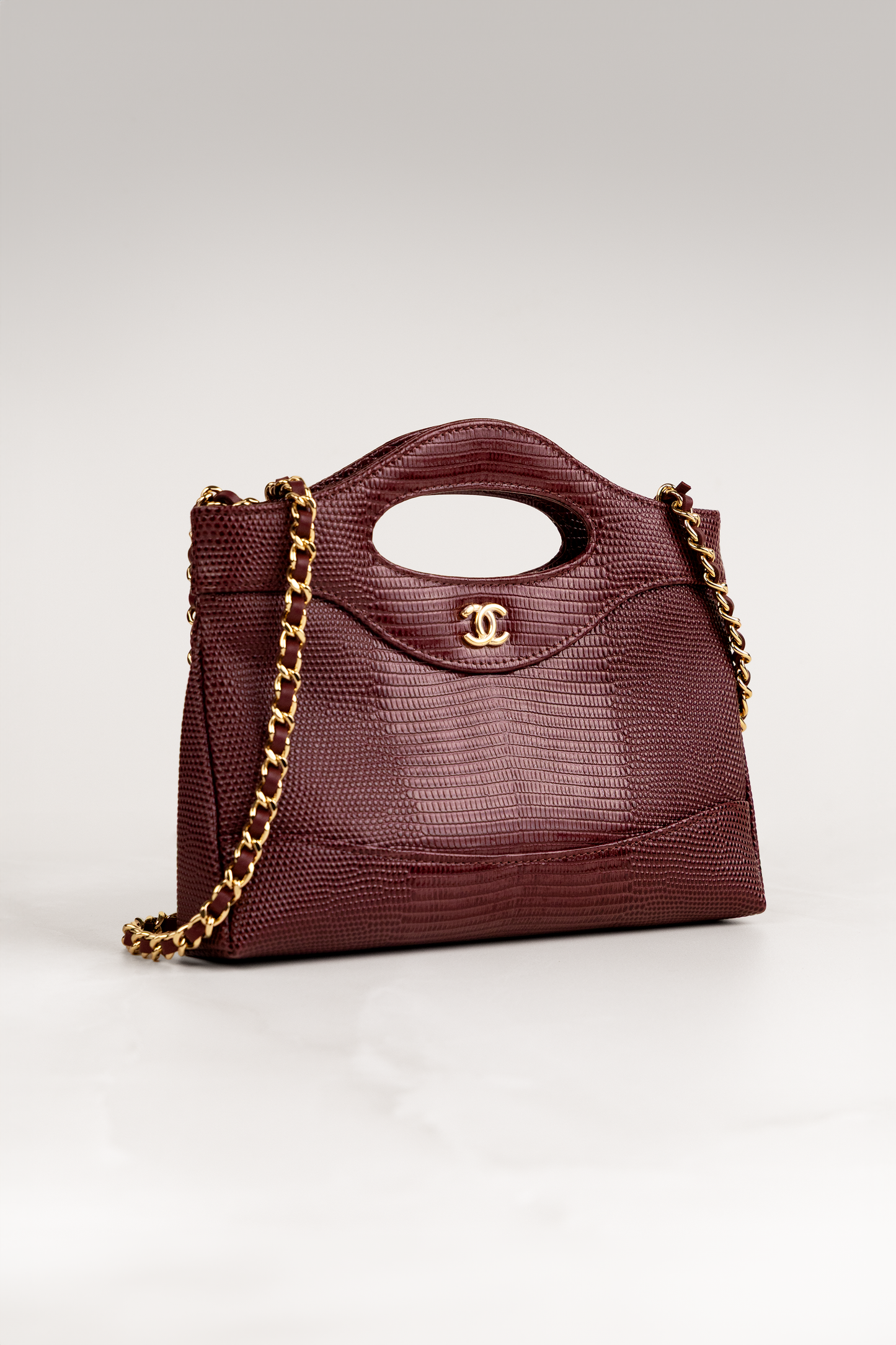 Chanel 31 Mini in Dark Burgundy Lizard