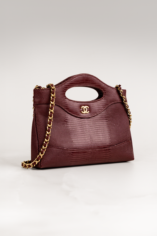 Chanel 31 Mini in Dark Burgundy Lizard