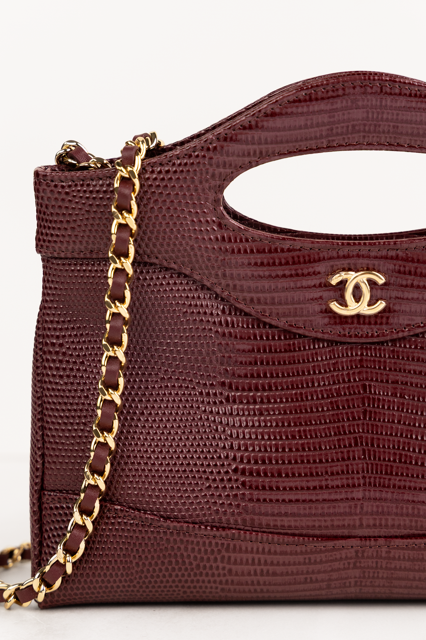 Chanel 31 Mini in Dark Burgundy Lizard