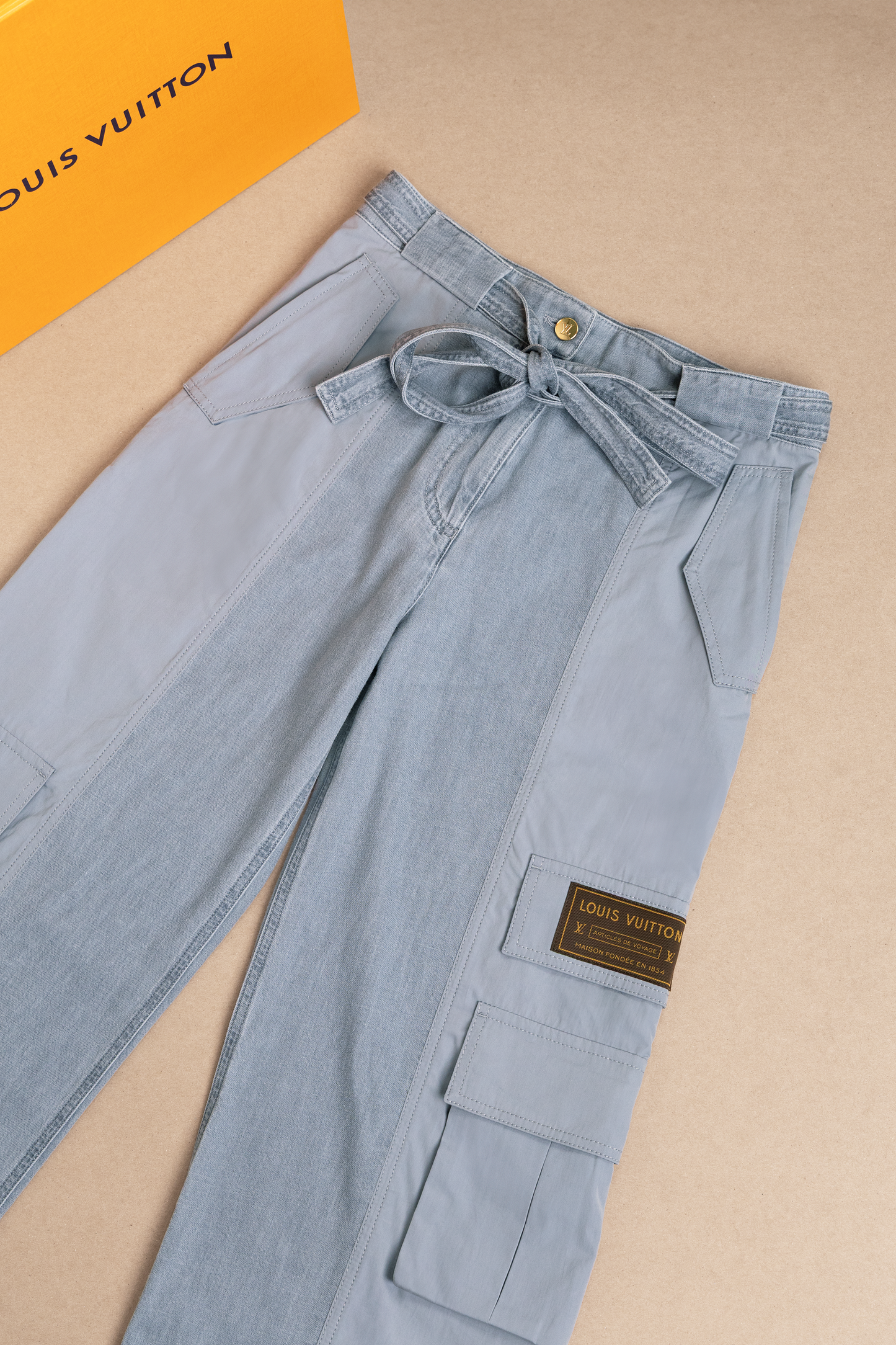 Louis Vuitton Utility Pocket Washed Denim Jeans