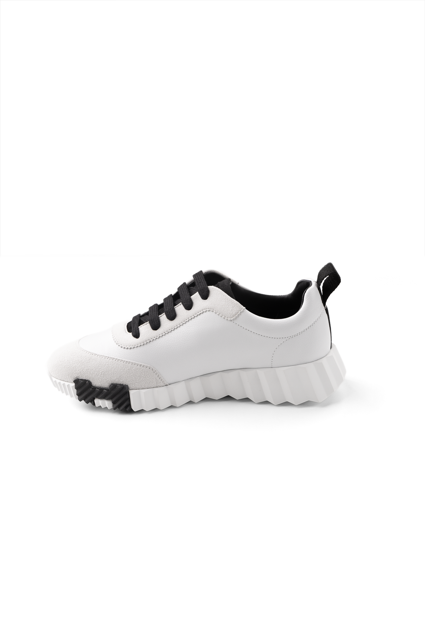 Hermès Bouncing Sneakers in White/Black H