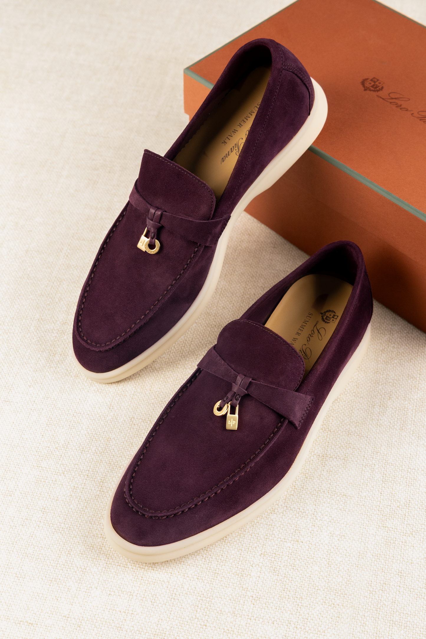 Loro Piana Summer Charms Loafers in Dark Roast