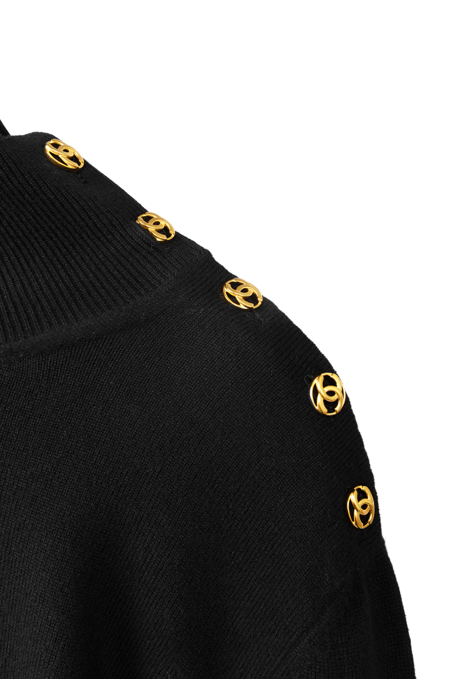 Chanel Black Cashmere Turtleneck Pullover