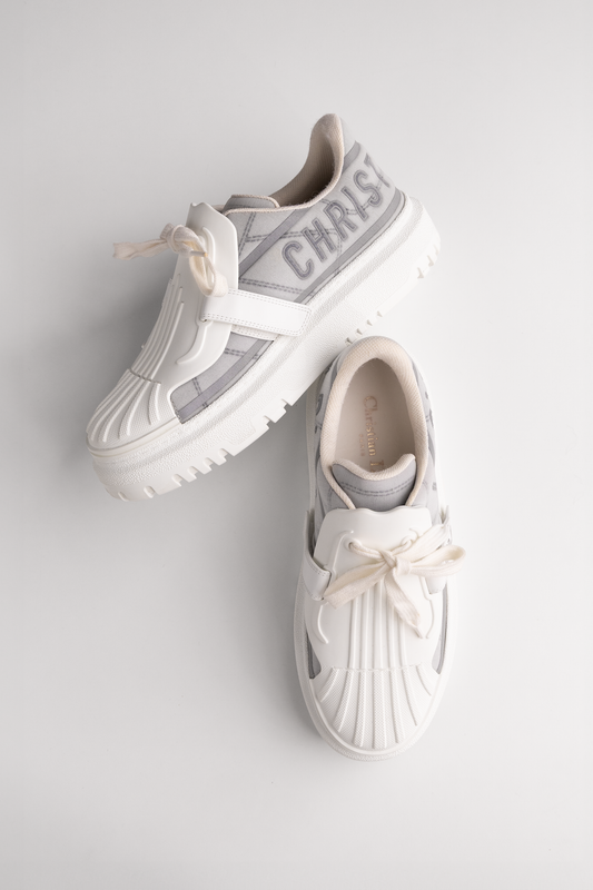 Dior White & French Blue Reflective Sneakers