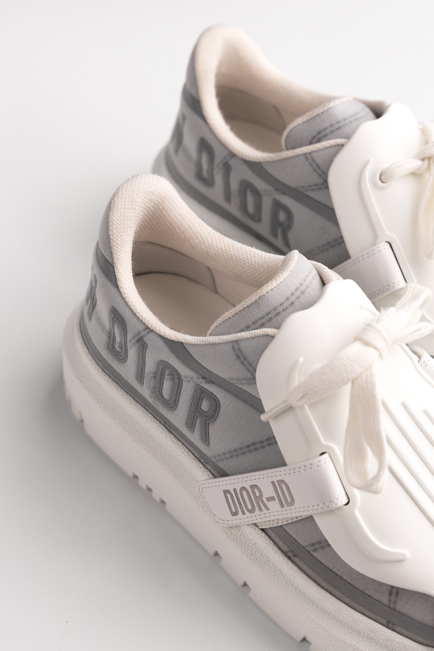 Dior White & French Blue Reflective Sneakers
