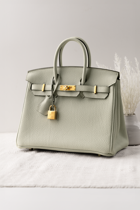 Hermès Birkin 25 Togo Gris Neve GHW