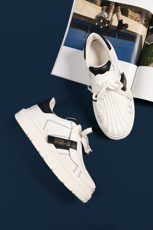 Dior-ID Sneakers in White/Black