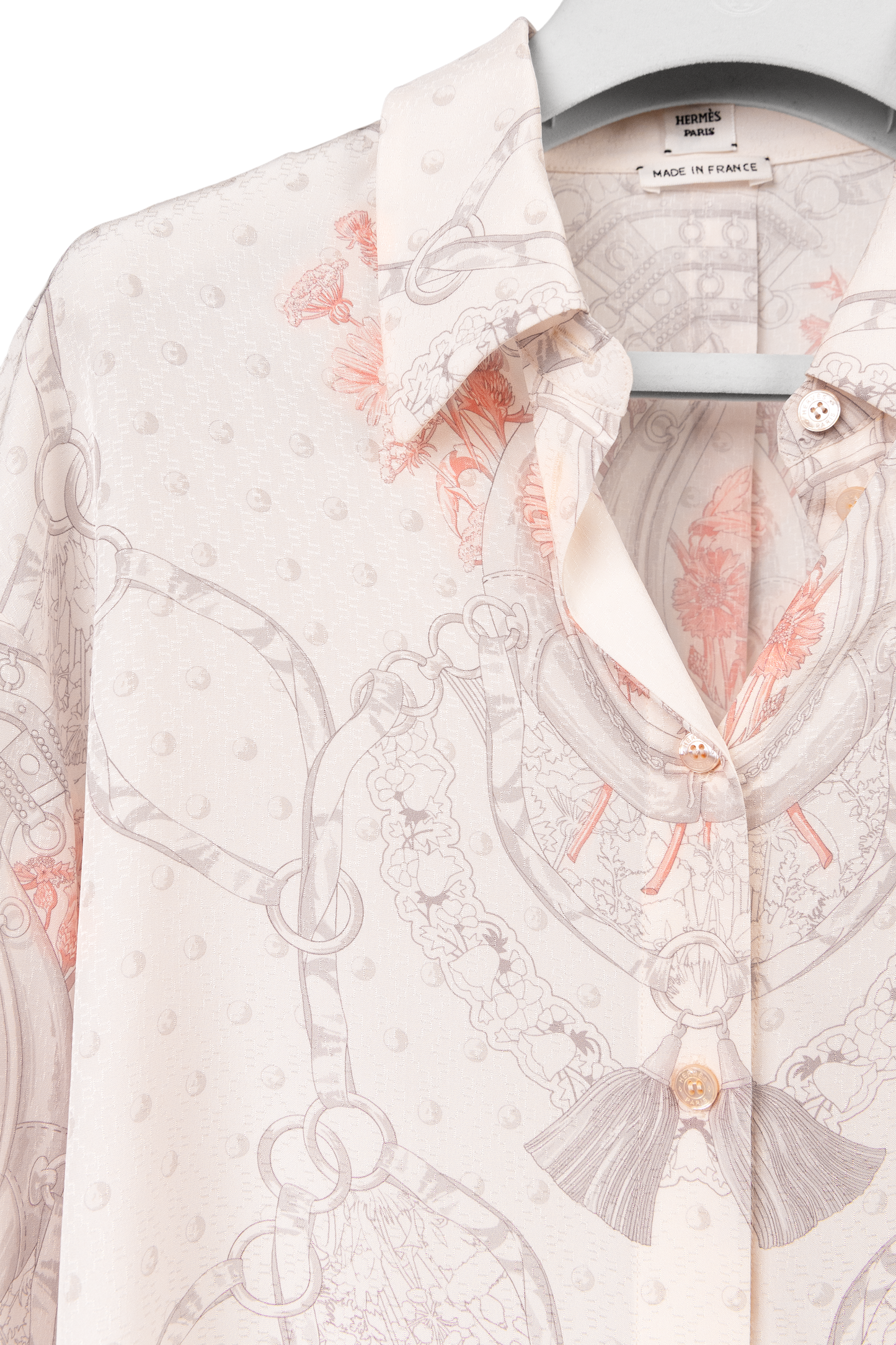 Hermès "Aux Champs Remix" Shirt in Rose Opaline