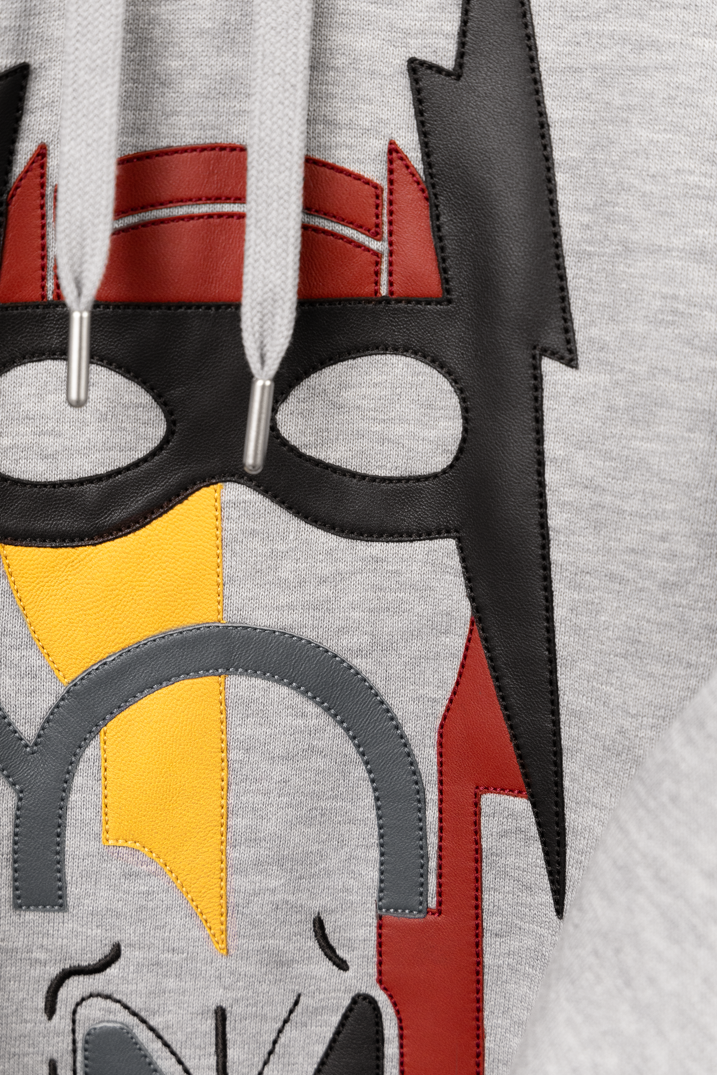 Hermès Sweat A Capuche Patch Cuir in Gris Clair