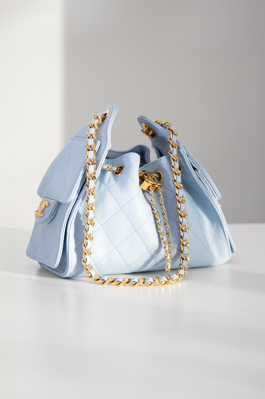 Chanel Mini Hobo 25 Bag in Light Blue