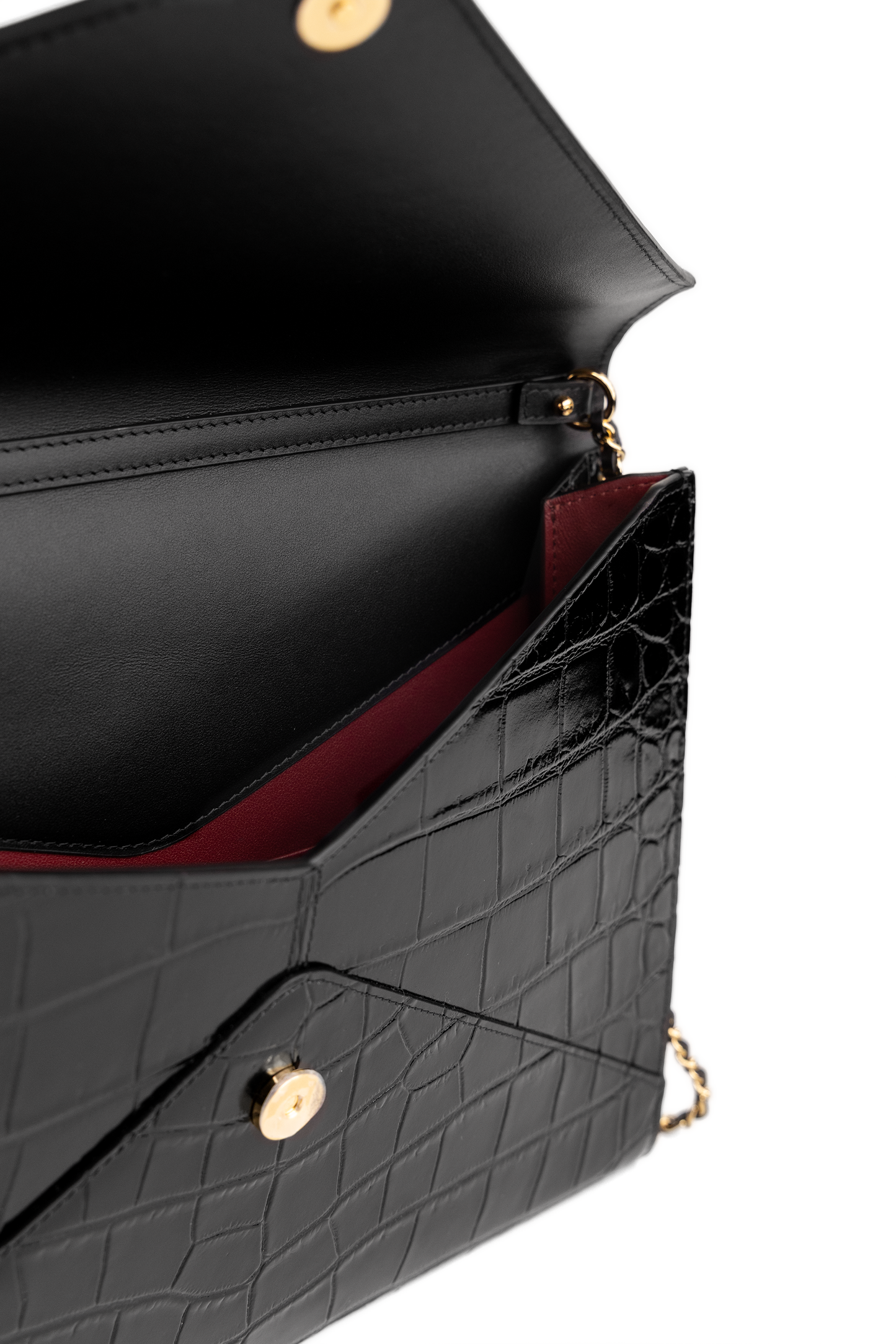 Chanel Clutch with Chain in Black Crocodile Embossed Calfskin