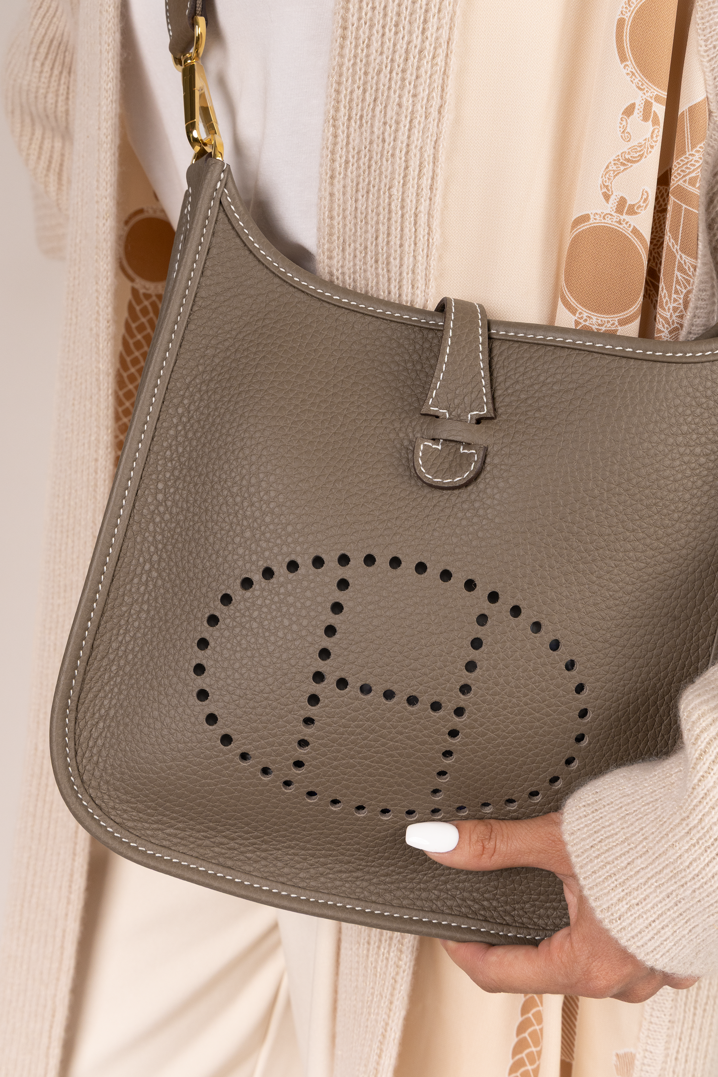 Hermès Evelyne 23 Clemence Etoupe GHW