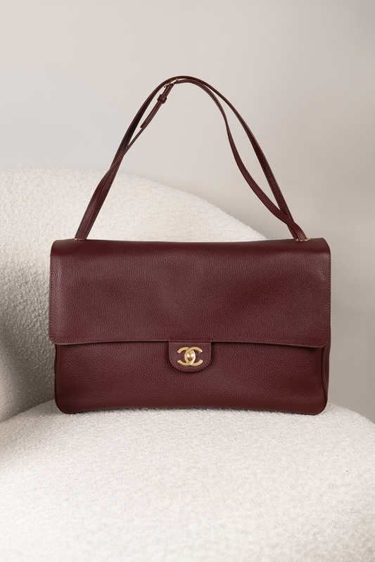 Chanel Maxi Flap Bag in Burgundy
