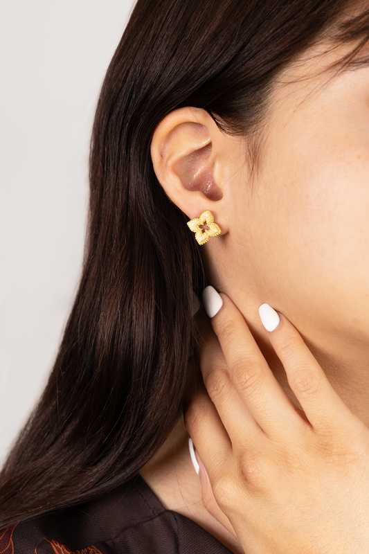 Roberto Coin Venetian Princess Earrings in Yellow Gold