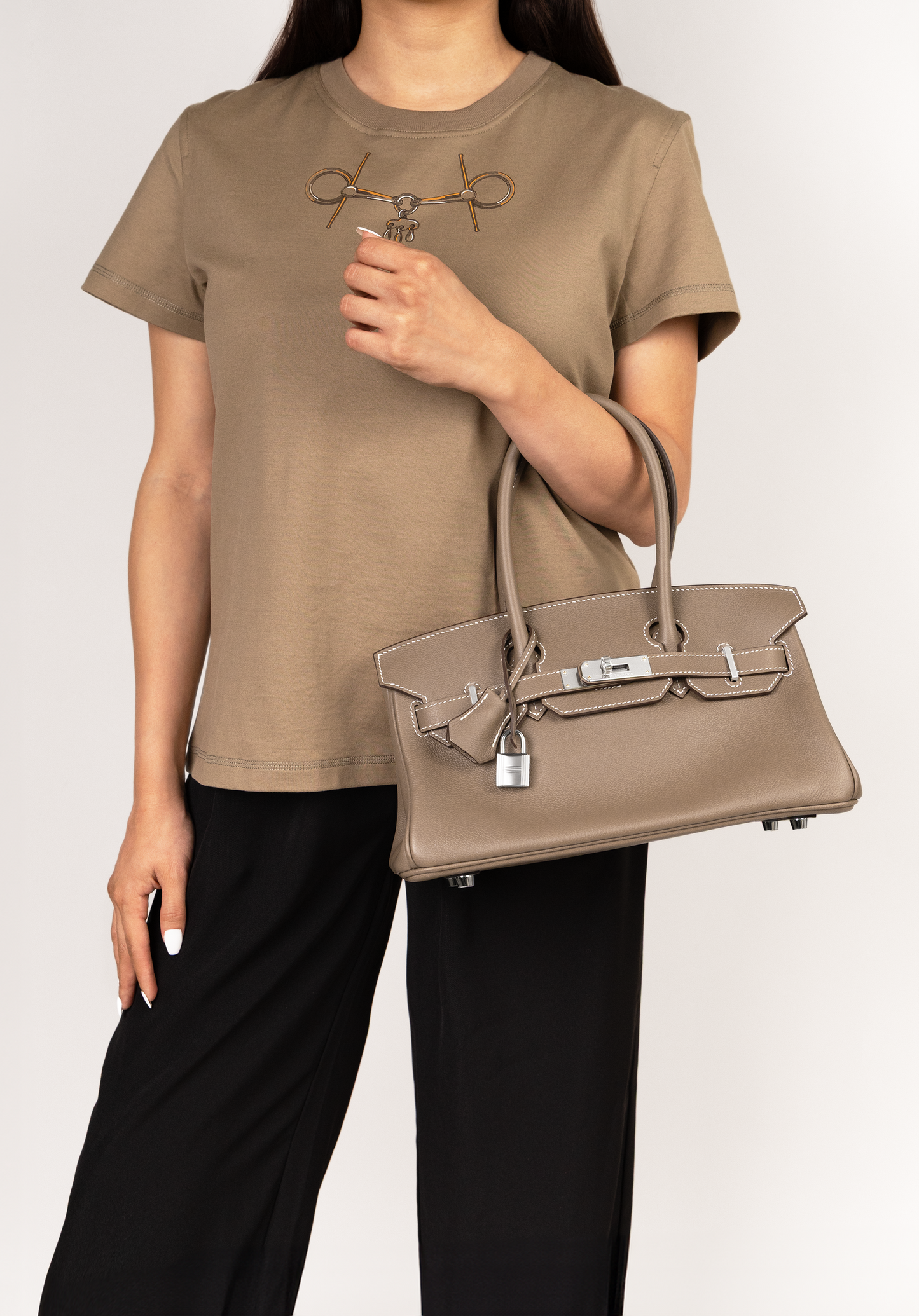 Hermès Birkin Shoulder 29 Evercolor in Etoupe PHW