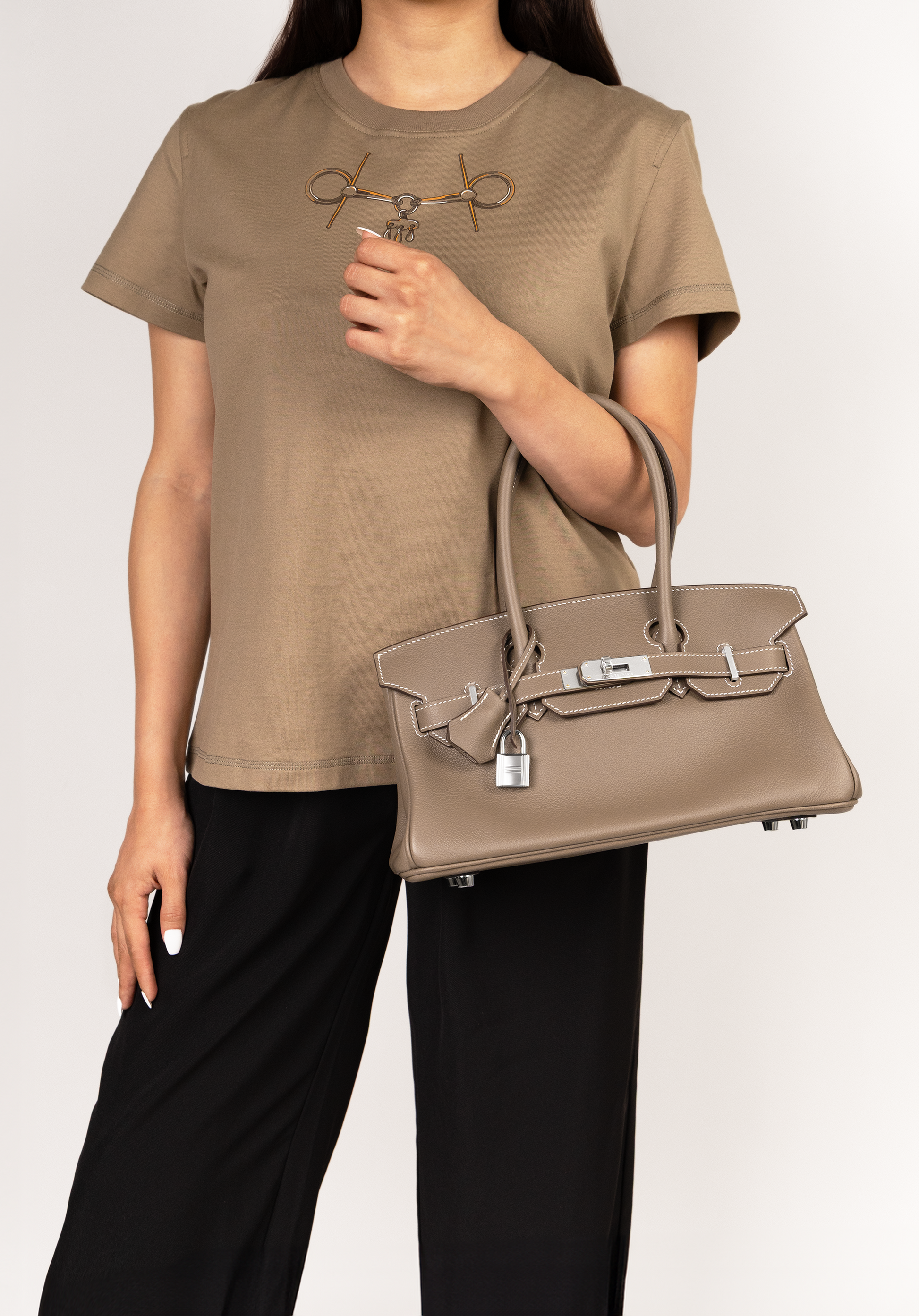 Hermès Birkin Shoulder 29 Evercolor in Etoupe PHW