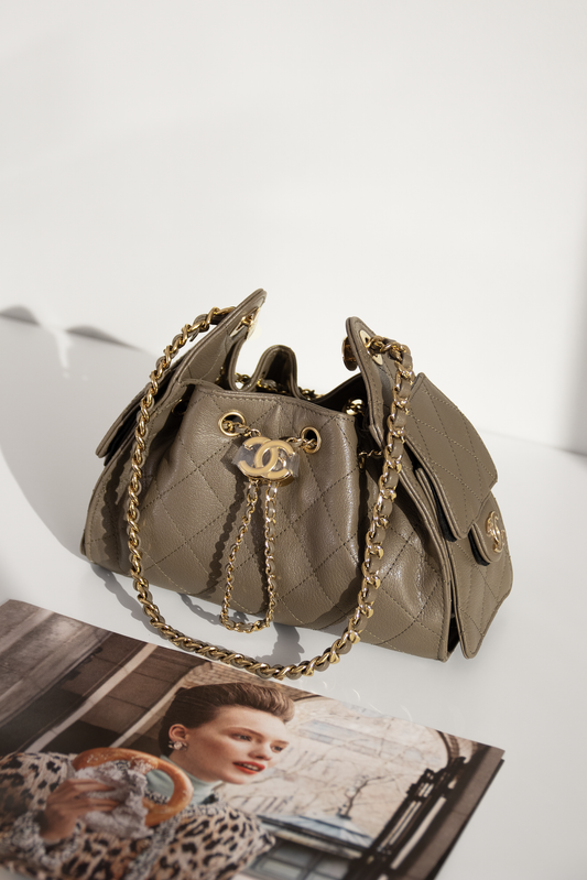 Chanel Mini Hobo 25 in Khaki