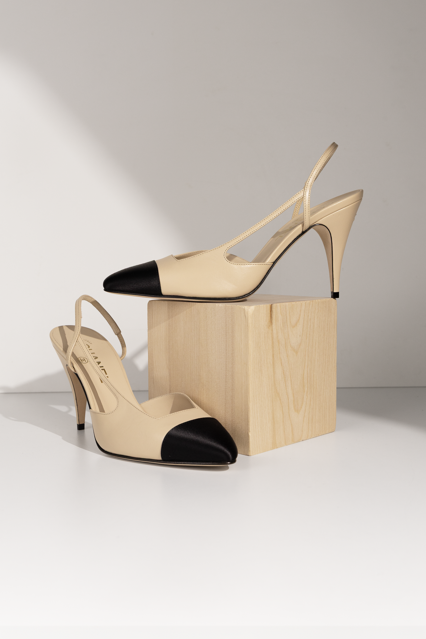 Chanel Beige Slingback Heels