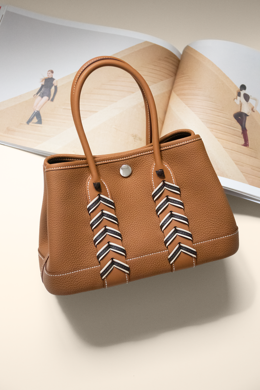 Hermès Neo Garden 23 Bredies Bag in Gold/Bai/Brun/Craie