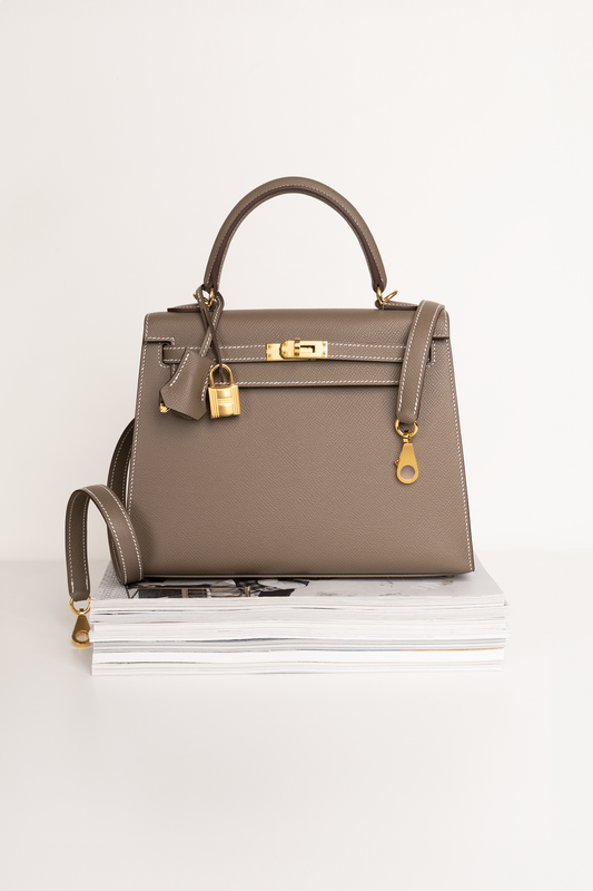Hermès Kelly 25 Epsom Etoupe GHW