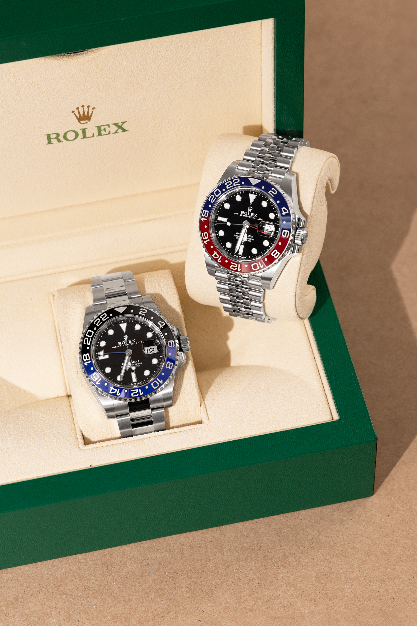 Rolex GMT-Master II "Batman" Oystersteel Watch & Rolex "Pepsi" GMT-Master II Watch