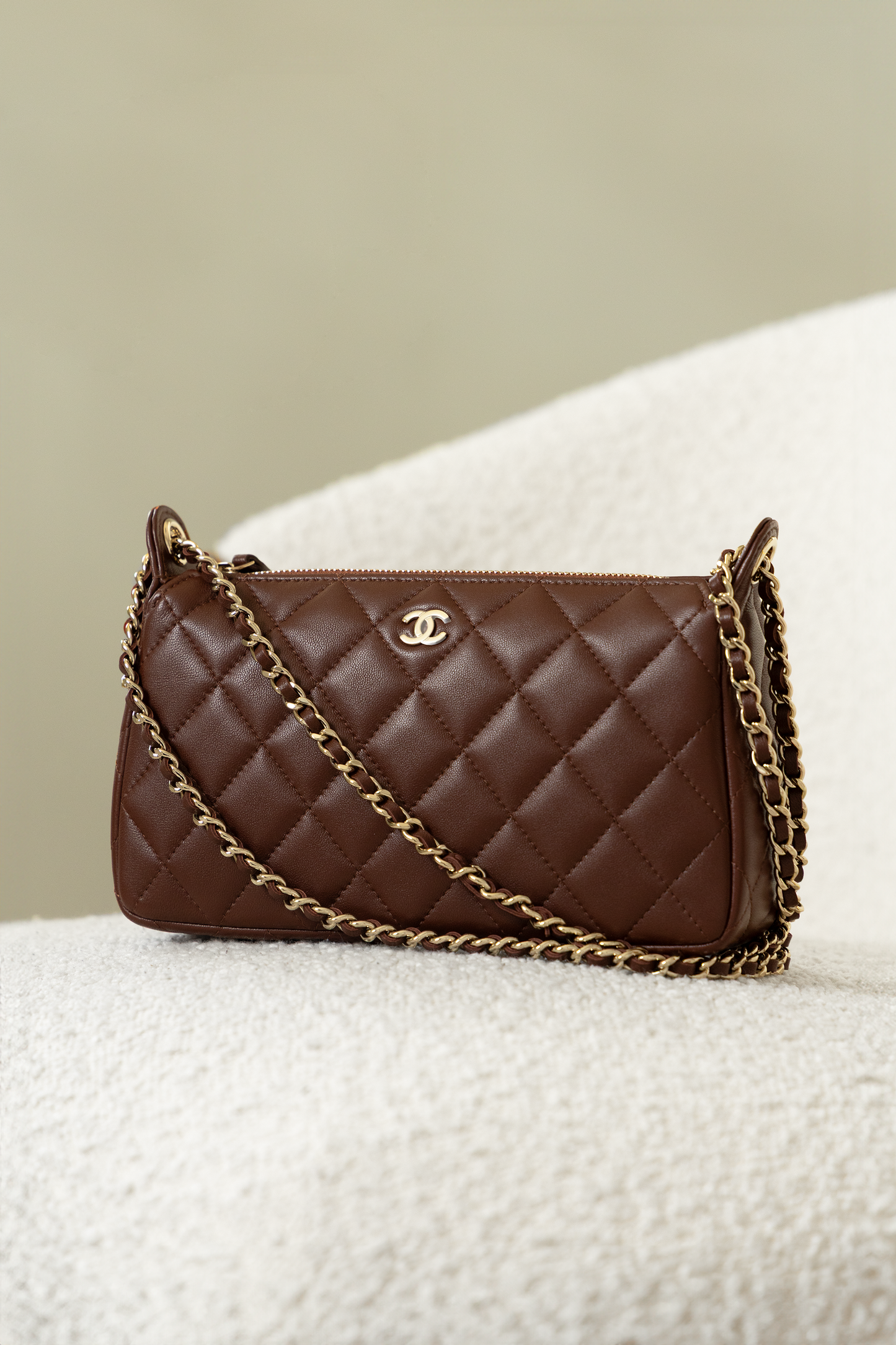 Chanel Clutch with Chain in Brown