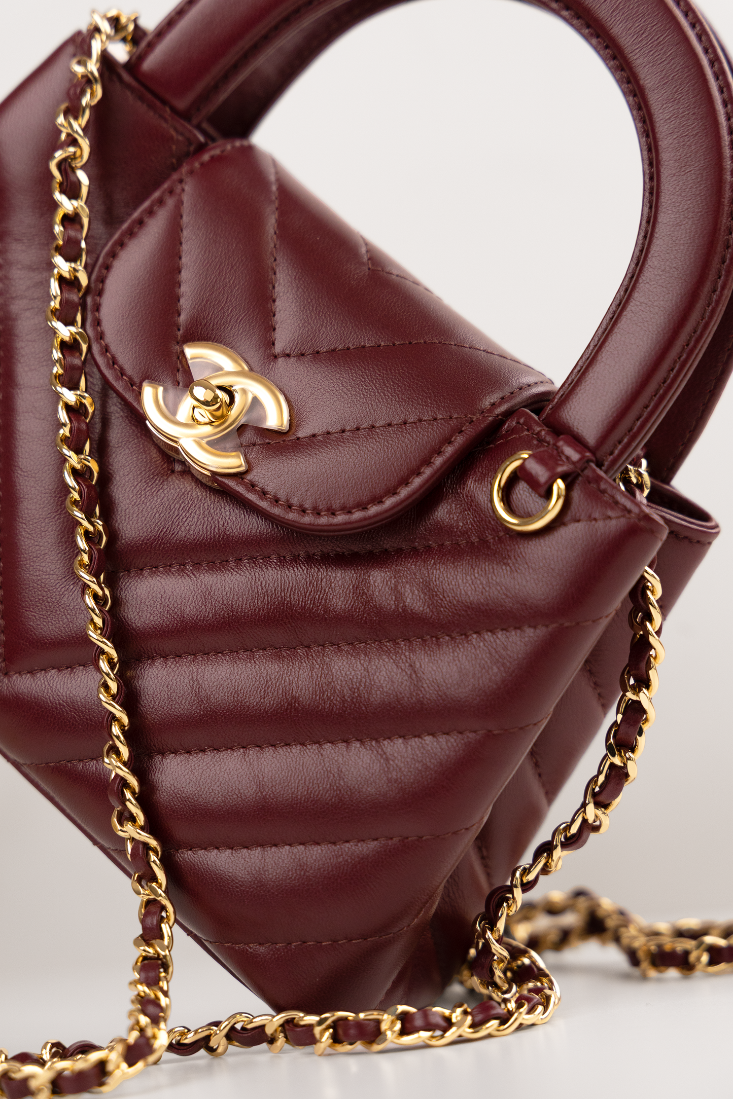 Chanel Kelly Nano Bag in Burgundy
