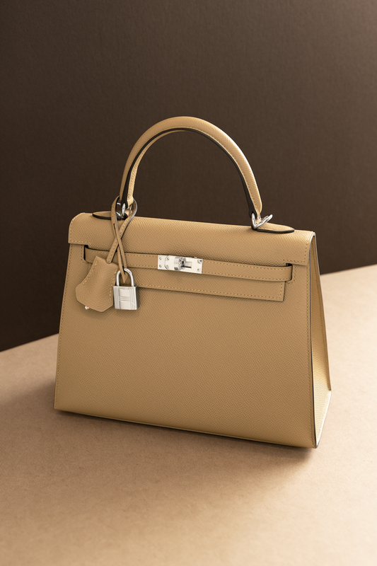 Hermès Kelly 25 Epsom in Poussiere PHW