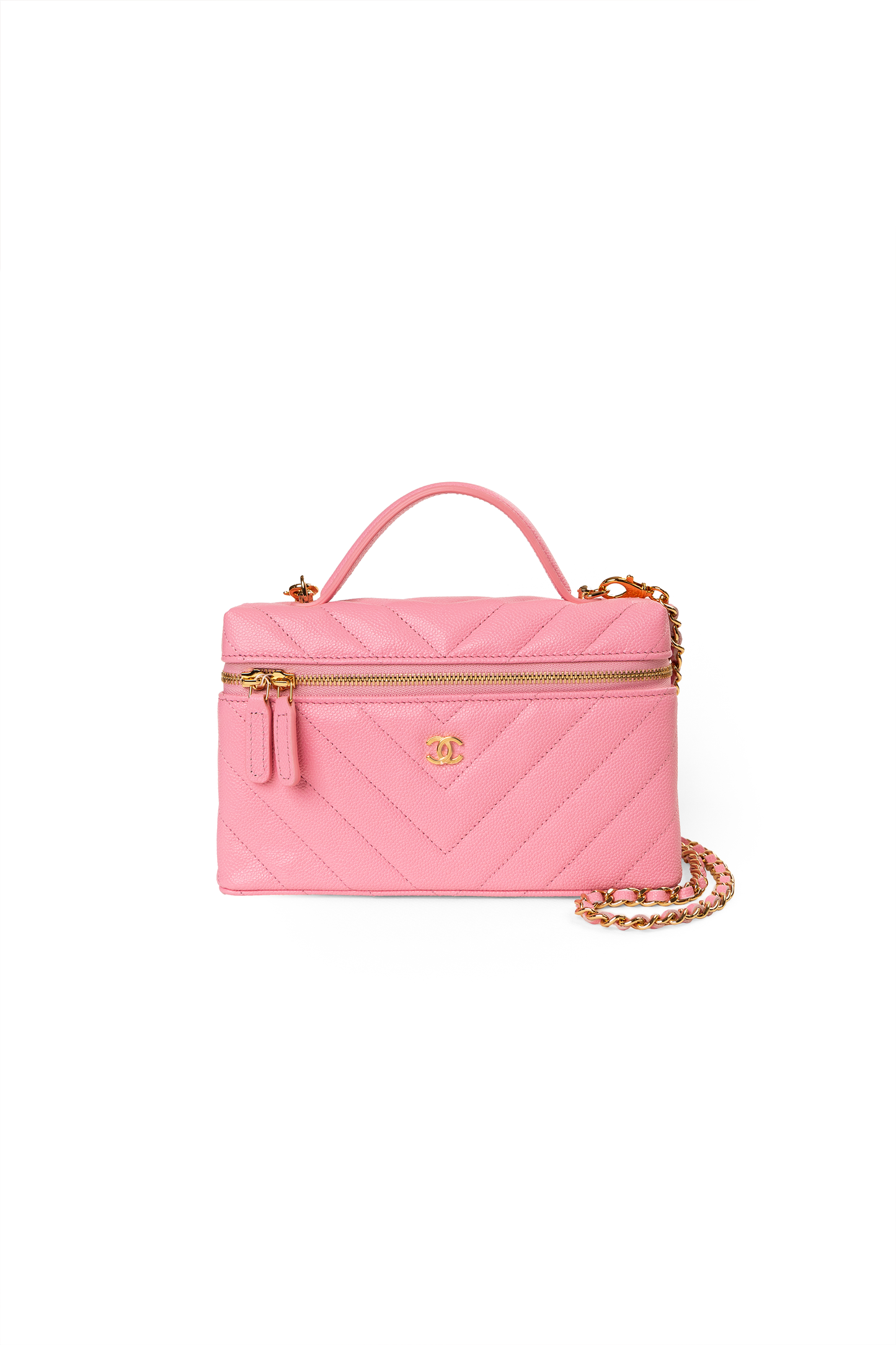 Chanel Vanity Case with Chain in Rose