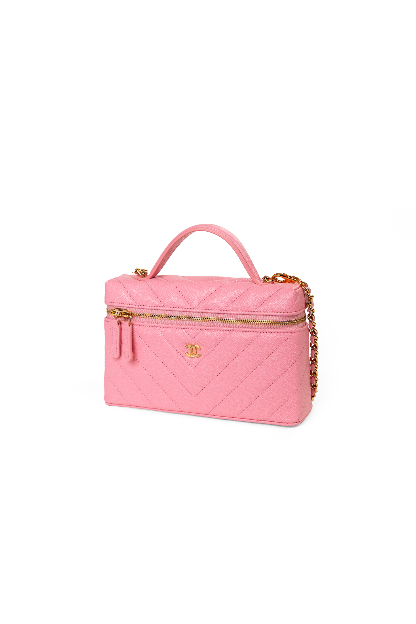 Chanel Vanity Case with Chain in Rose