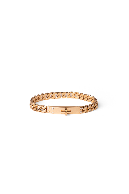 Hermès Kelly Gourmette Rose Gold Bracelet