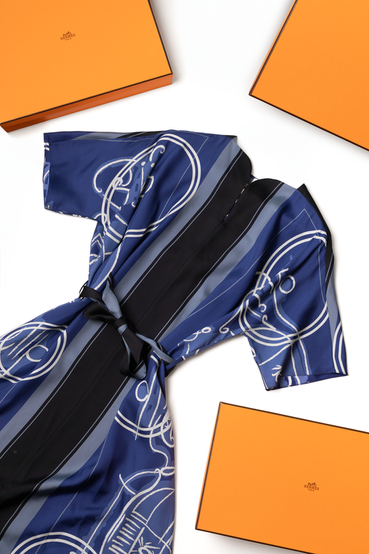 Hermès Caftan Dress in Blue Lagune