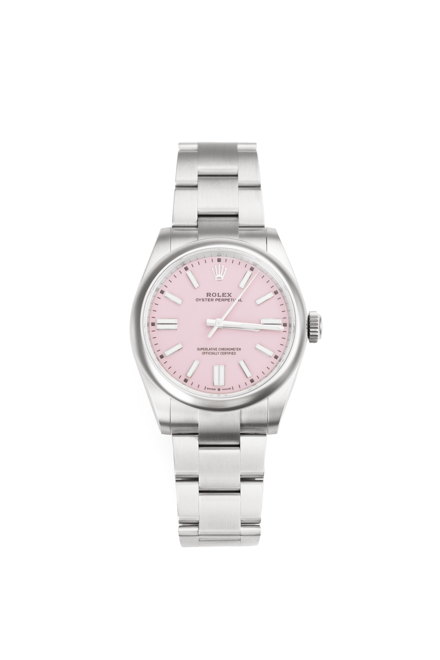 Rolex Oyster Perpetual Pink Dial Watch 41MM