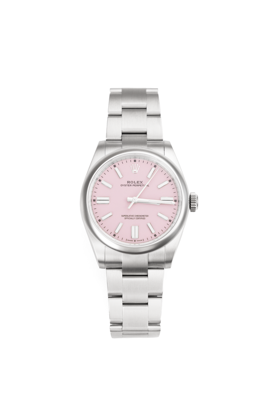 Rolex Oyster Perpetual Pink Dial Watch 41MM