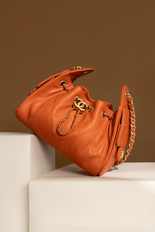 Chanel Mini Hobo 25 Bag in Orange