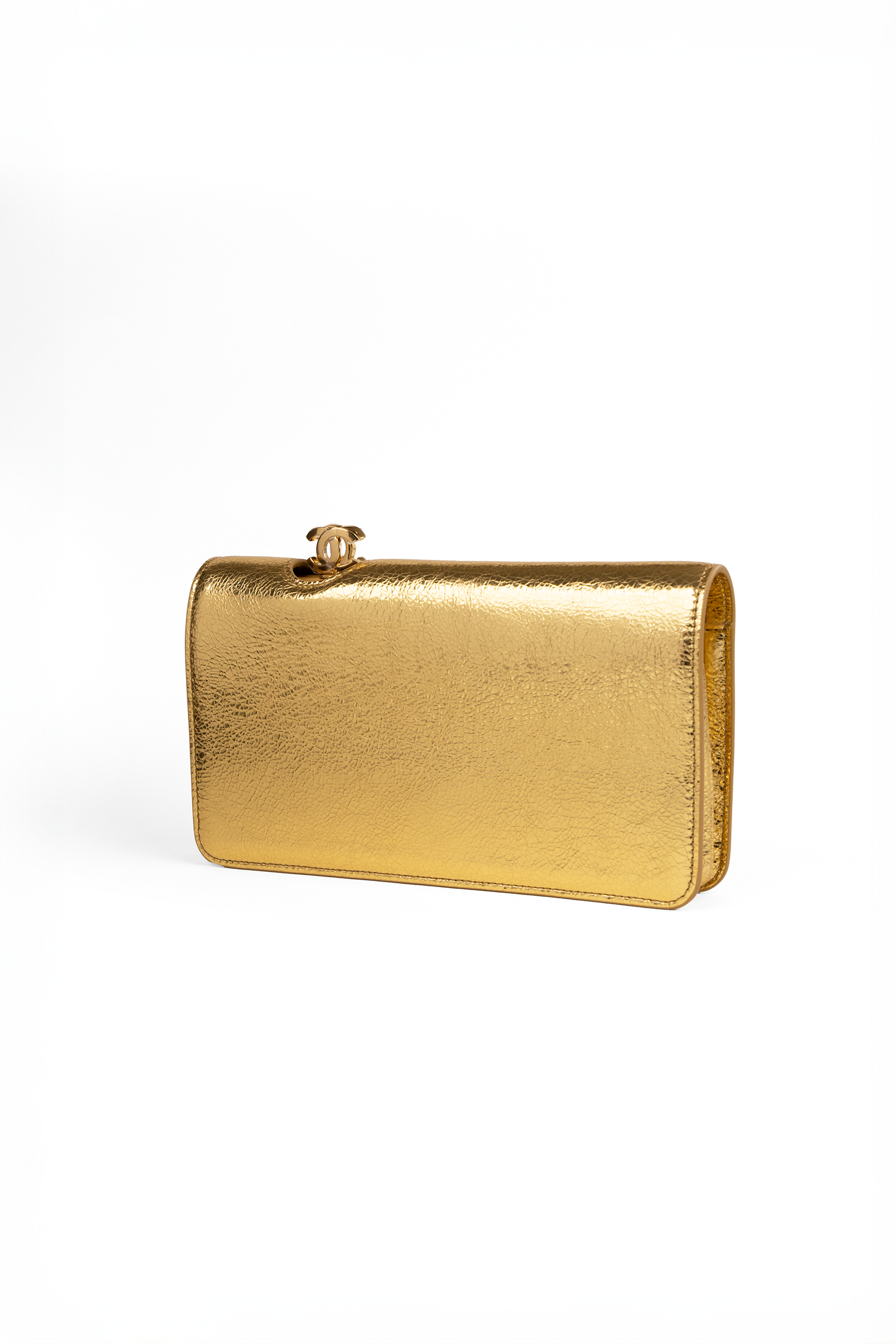 Chanel Gold Metallic Clutch