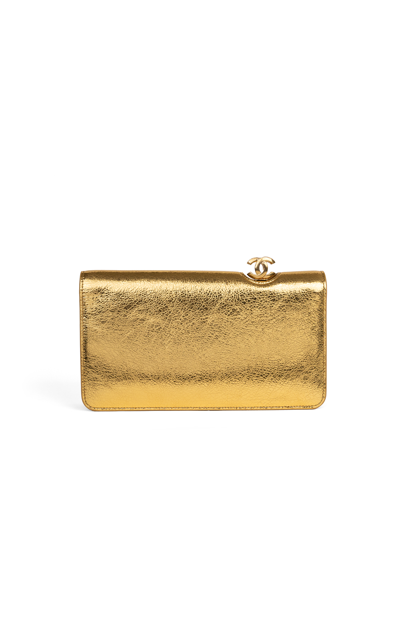 Chanel Gold Metallic Clutch