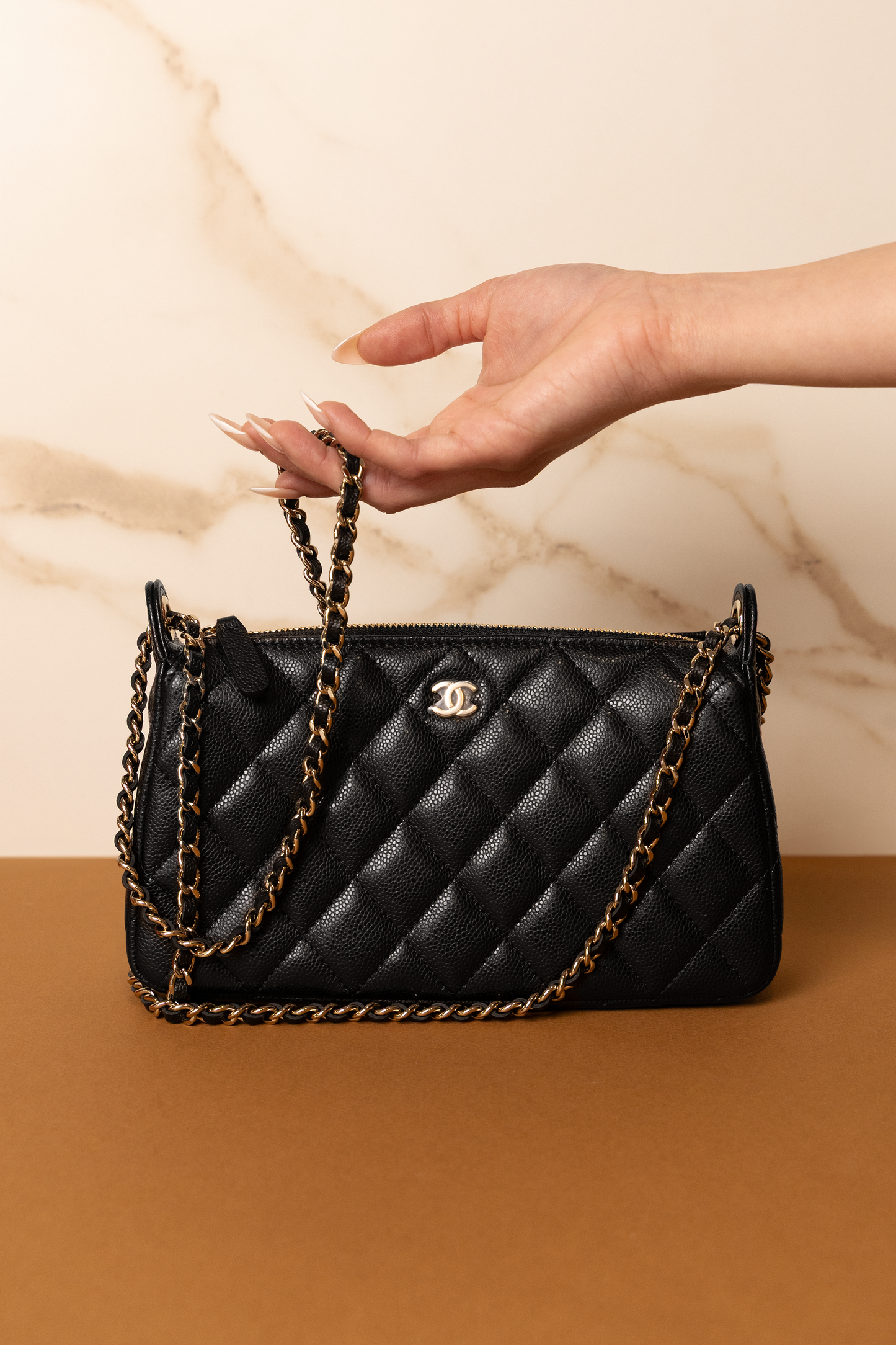 Chanel Black Caviar Wallet on Chain